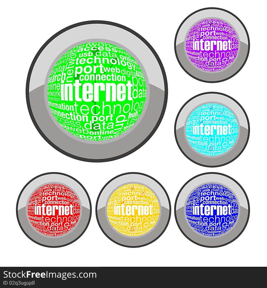 Internet concept was created with typographic design. Internet concept was created with typographic design