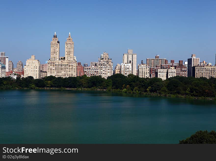 Central Park, West side view from 5th Av. Central Park, West side view from 5th Av