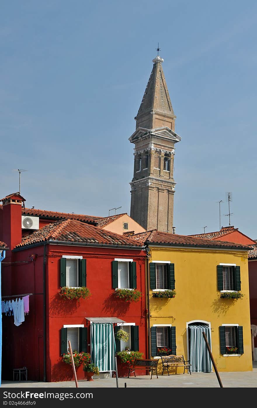 Leaning Tower Of Burano