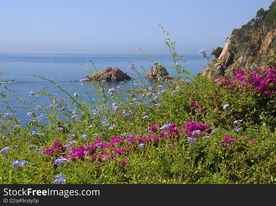 Blanes coast, Costa Brava, Spain, Catalonia. Blanes coast, Costa Brava, Spain, Catalonia