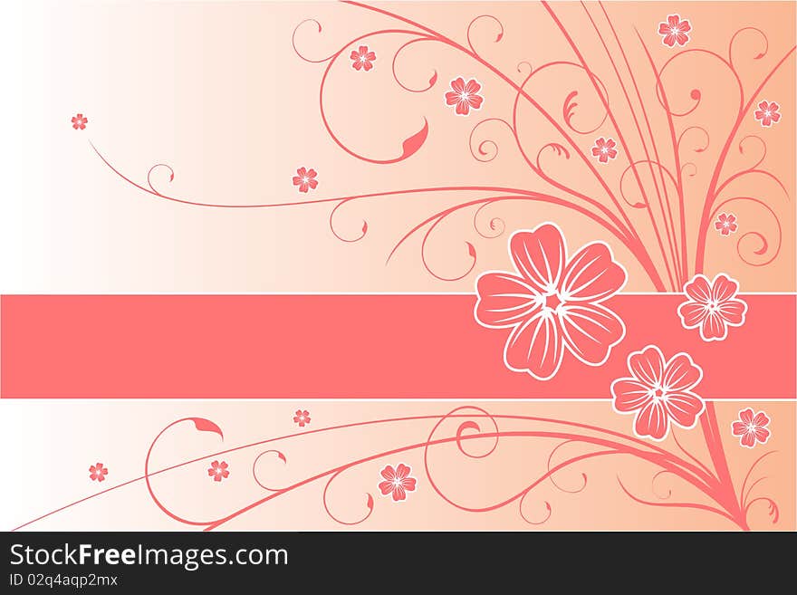 Floral card with text space