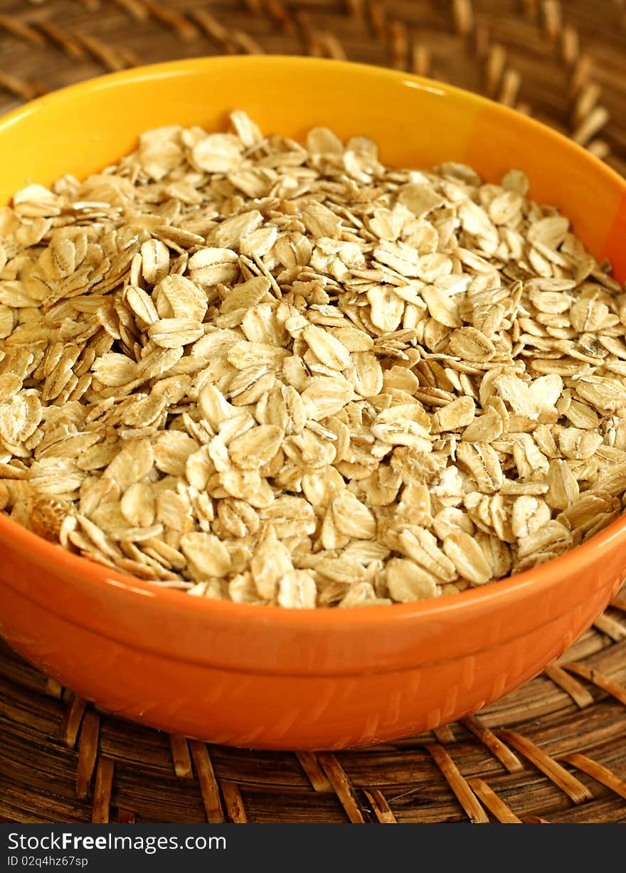 Oats in bowl