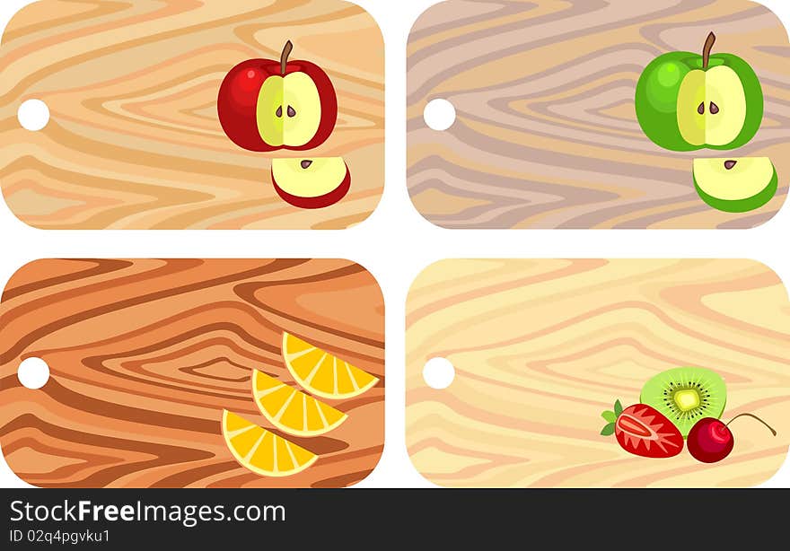 Chopping boards from different wood