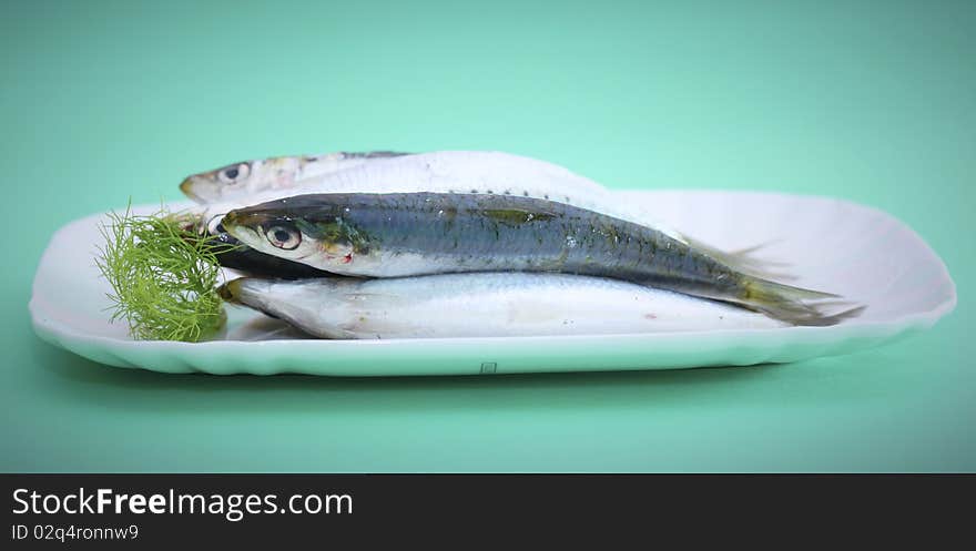 Sardines on the plate