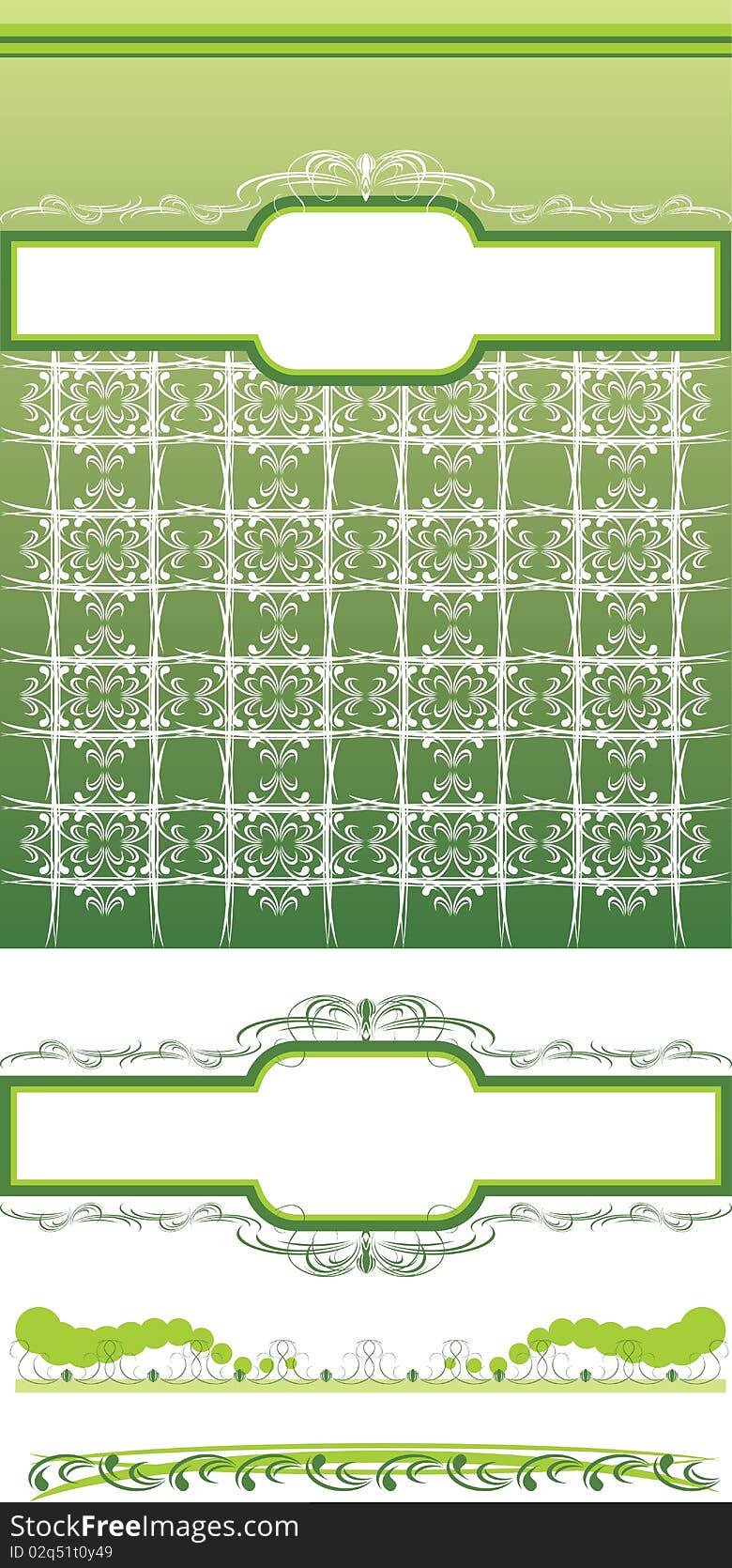 Decorative background and frames. Illustration