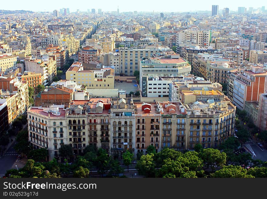 Panoramic view of Barcelona