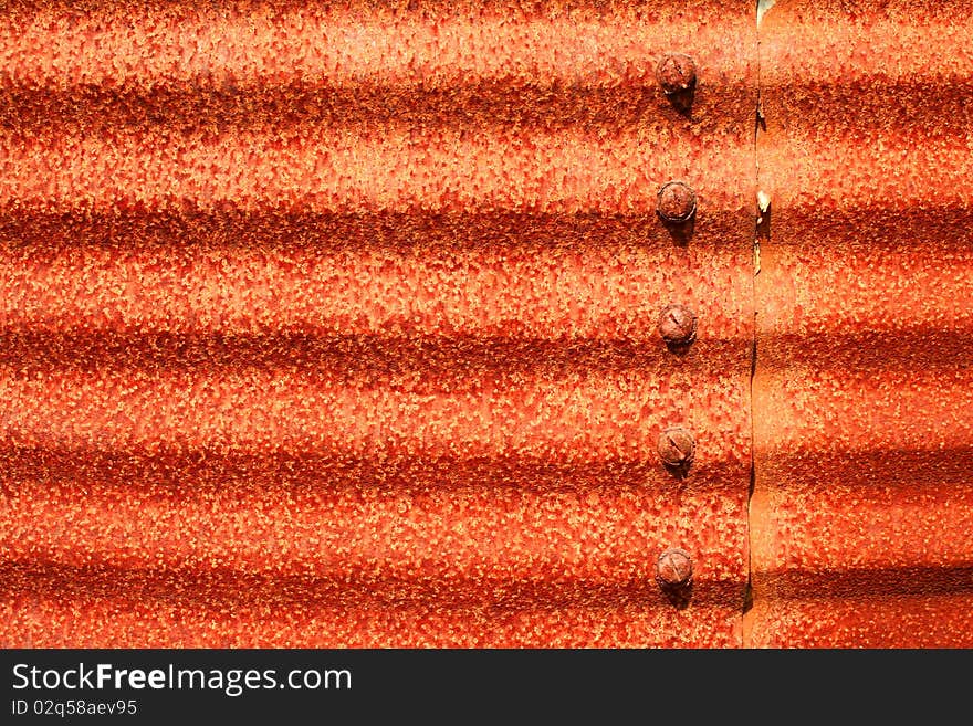 Rusty corrugated metal background