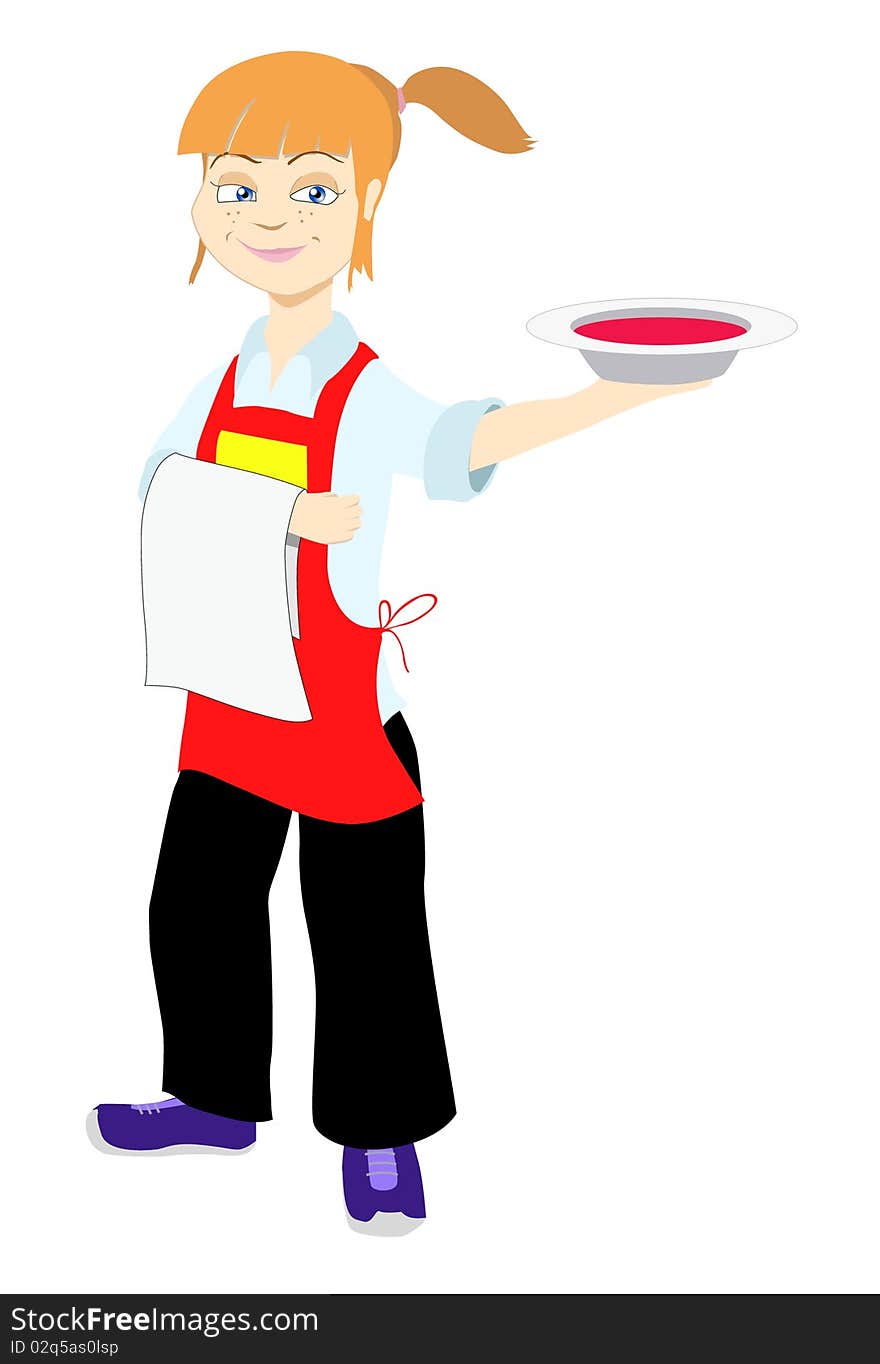 Girl waiter