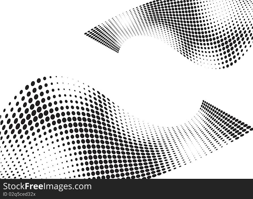 Illustrated wave dotted design for your text