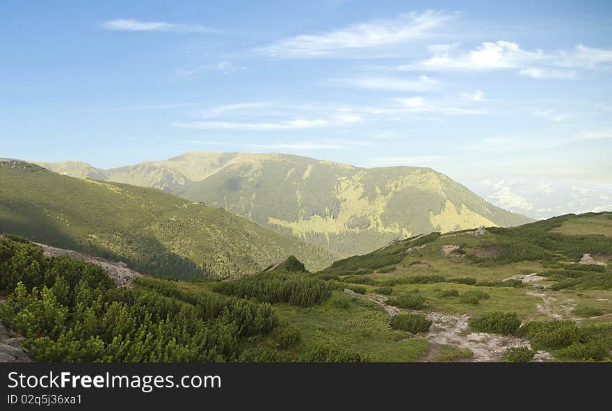 Mountain scene panorama