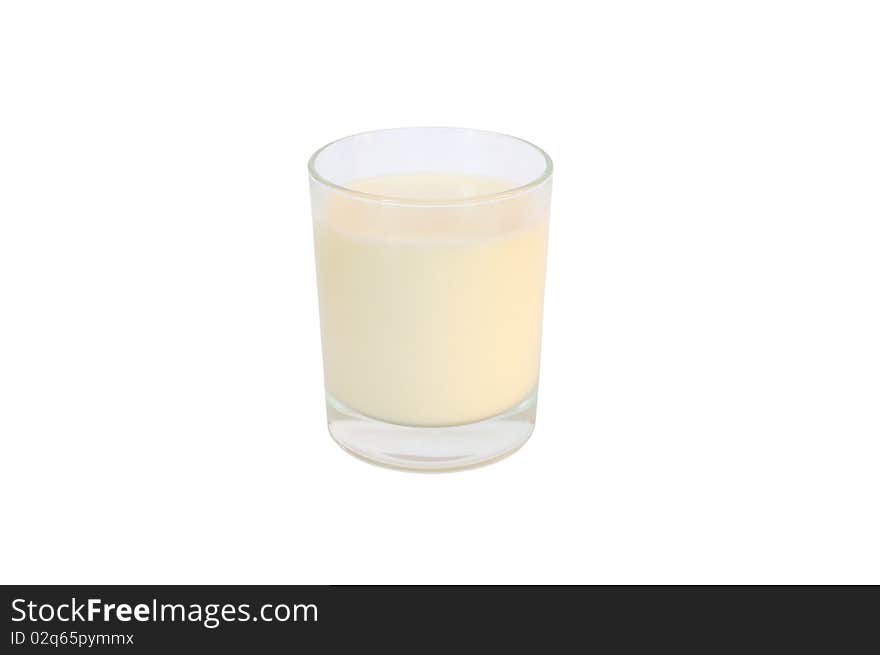 Isolated glass of fresh milk on white. Isolated glass of fresh milk on white