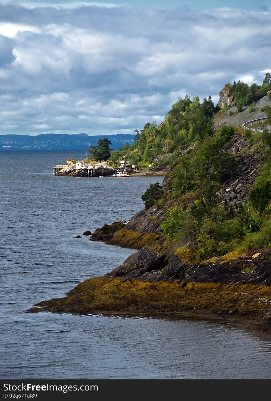 Sea view coast in Norway