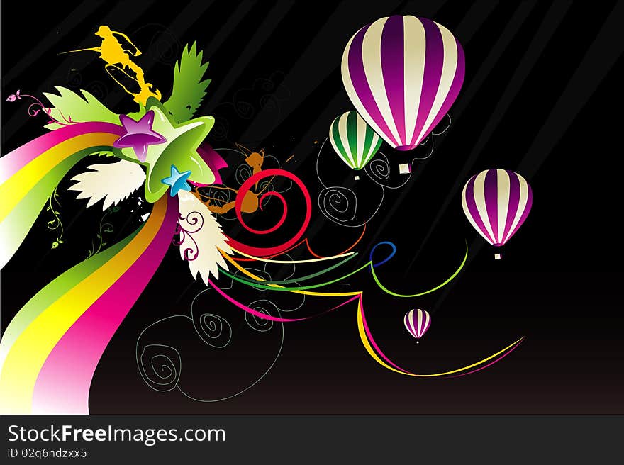 Vector globes and wings illustration. Vector globes and wings illustration