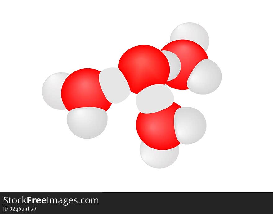 Vector illustration a molecule