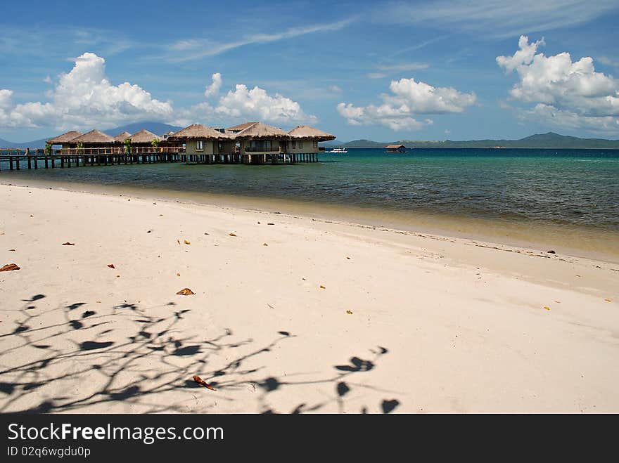 Beach Cottages on Green Waters. Beach Cottages on Green Waters