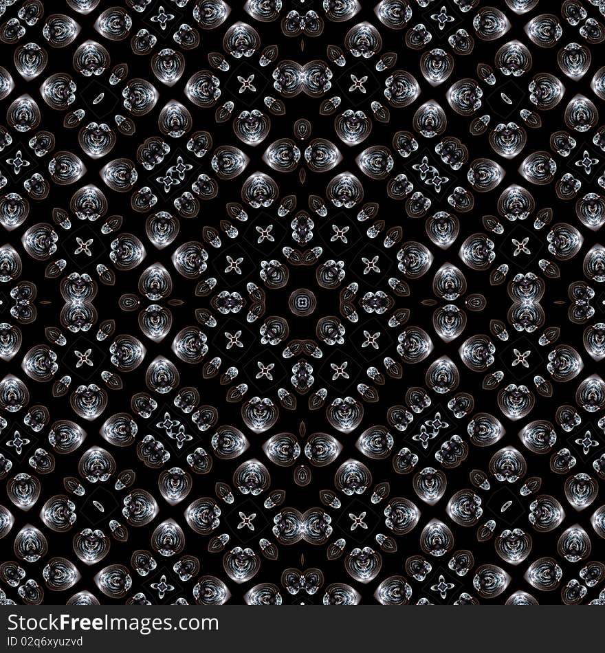 Kaleidoscope black  Abstract background forms