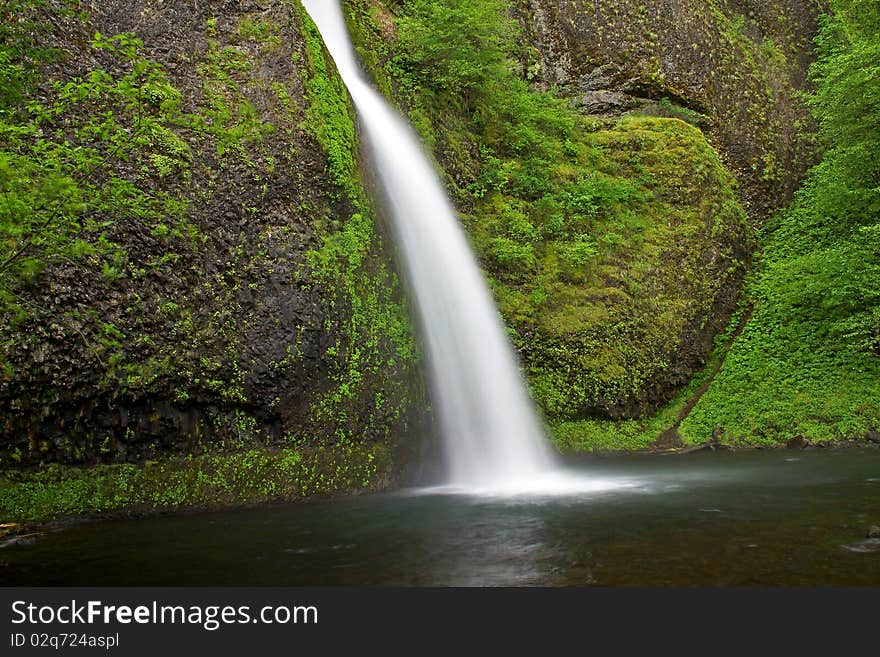 Horsetail falls in the Columbia Gorge River area