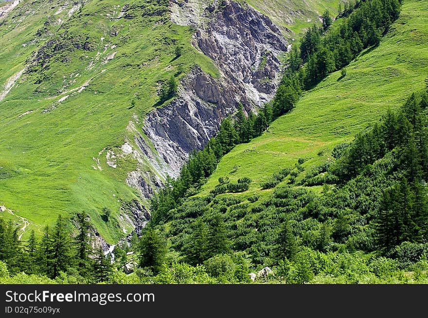 Mountain in the alps, France