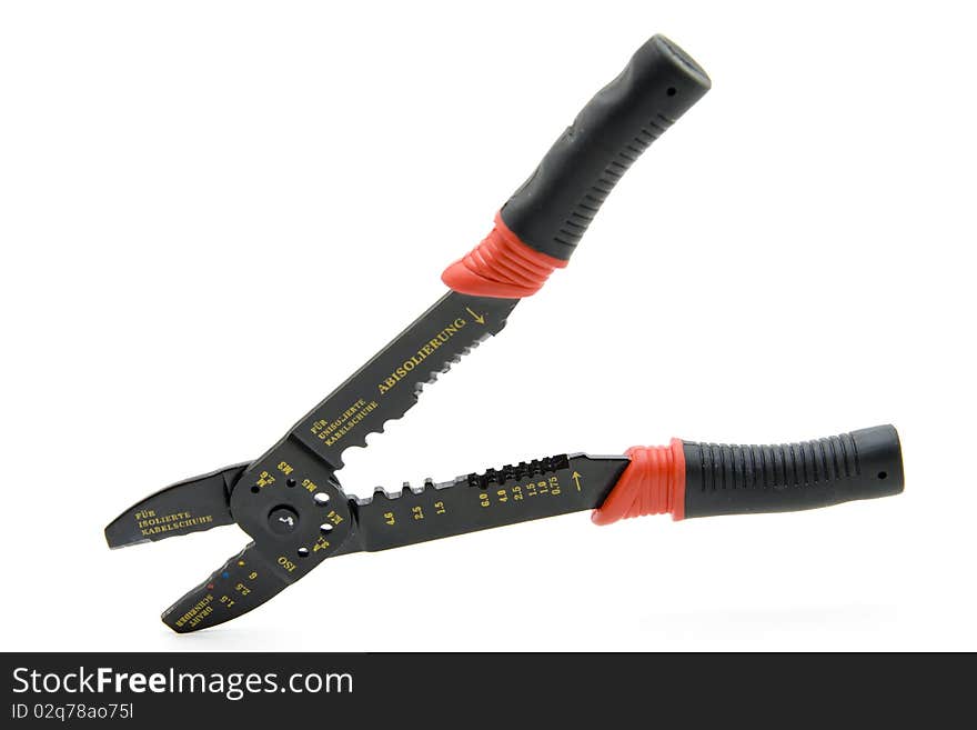 Cable tie in black and of metal