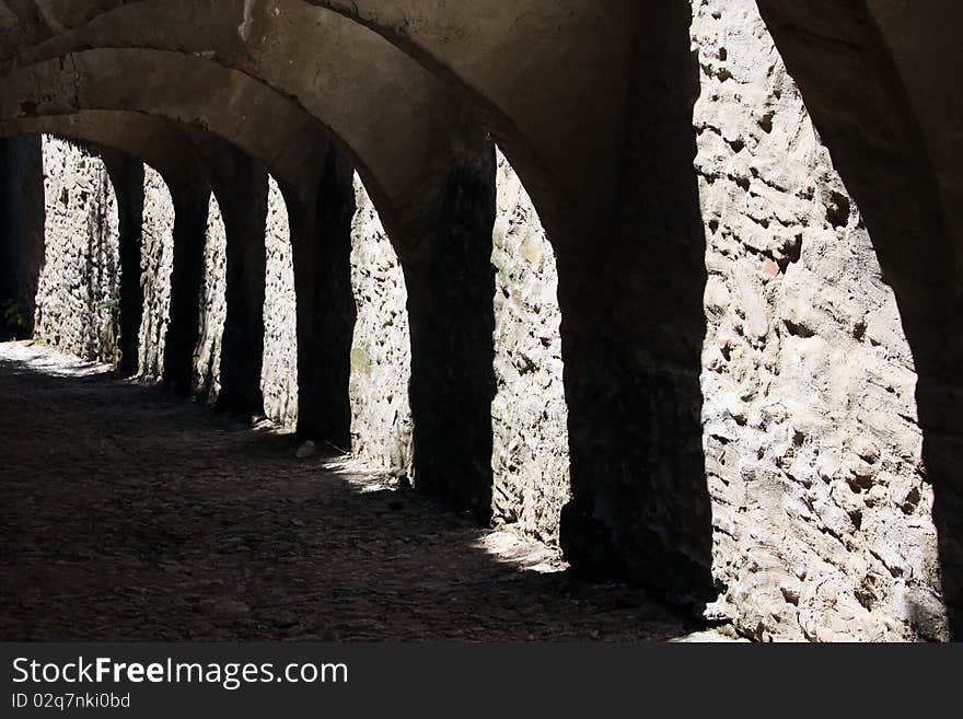 This image represents a secret tunnel from an old castle in Transylvania