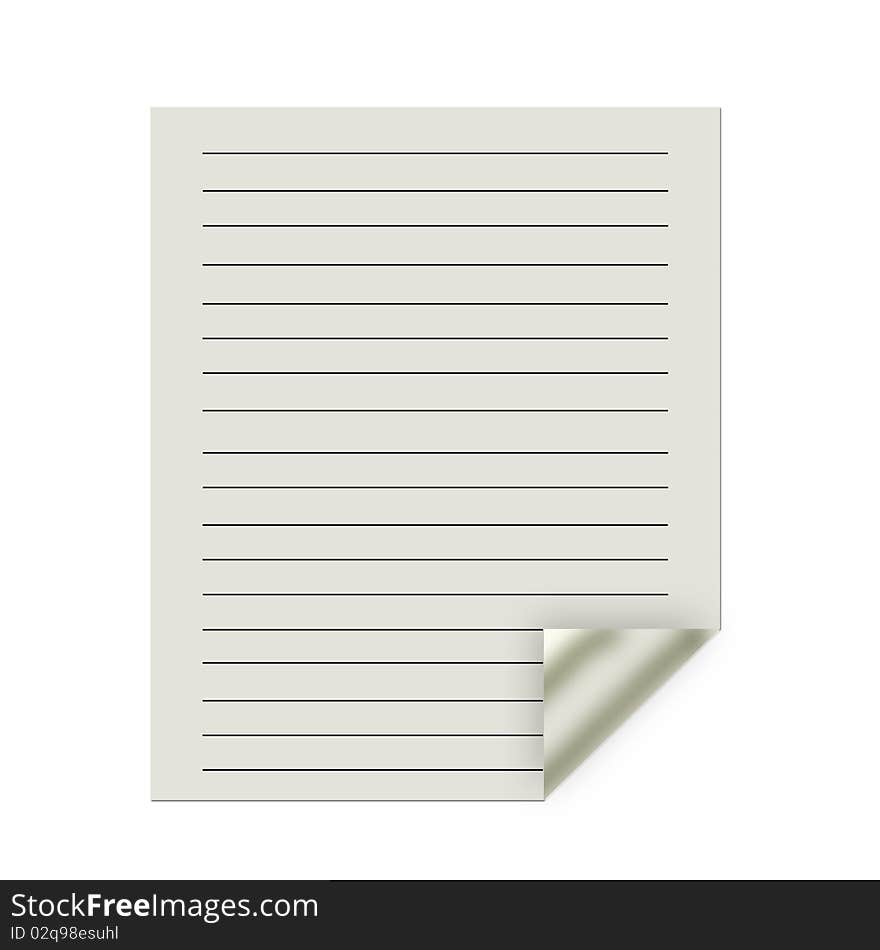 Abstract fold paper on white background