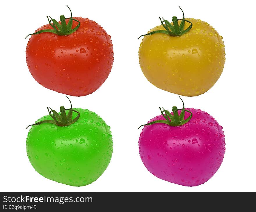 Multicolored tomatoes