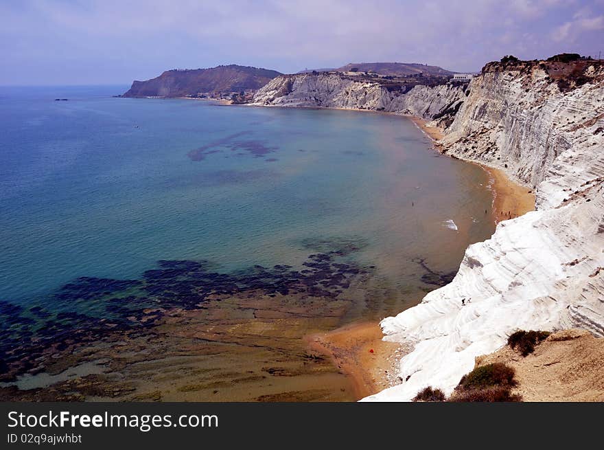 White sea cost named Scala dei Turchi - Agrigento - Sicily - Italy. White sea cost named Scala dei Turchi - Agrigento - Sicily - Italy