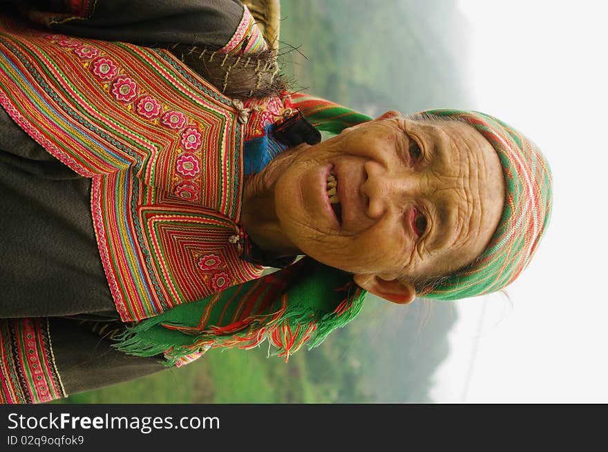 Hmong flowered Grandmother