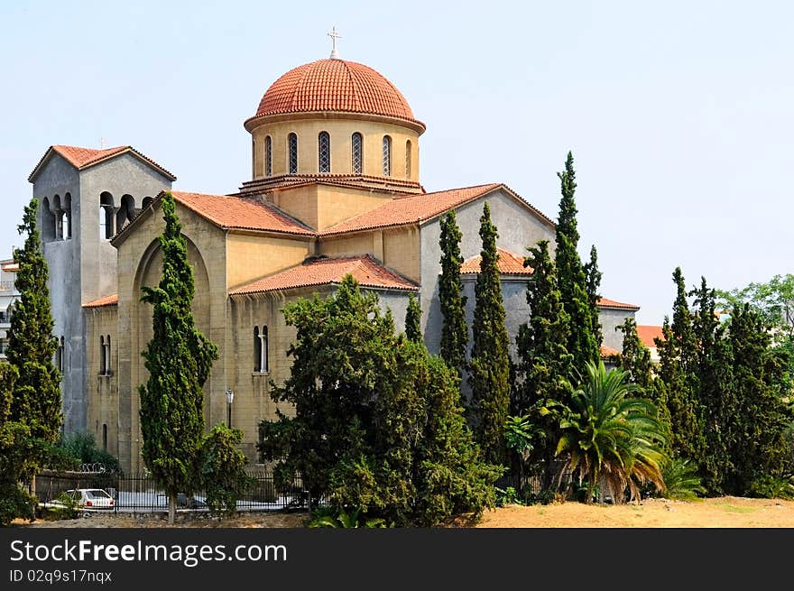 Christian orthodox church in Athens, Greece. Christian orthodox church in Athens, Greece