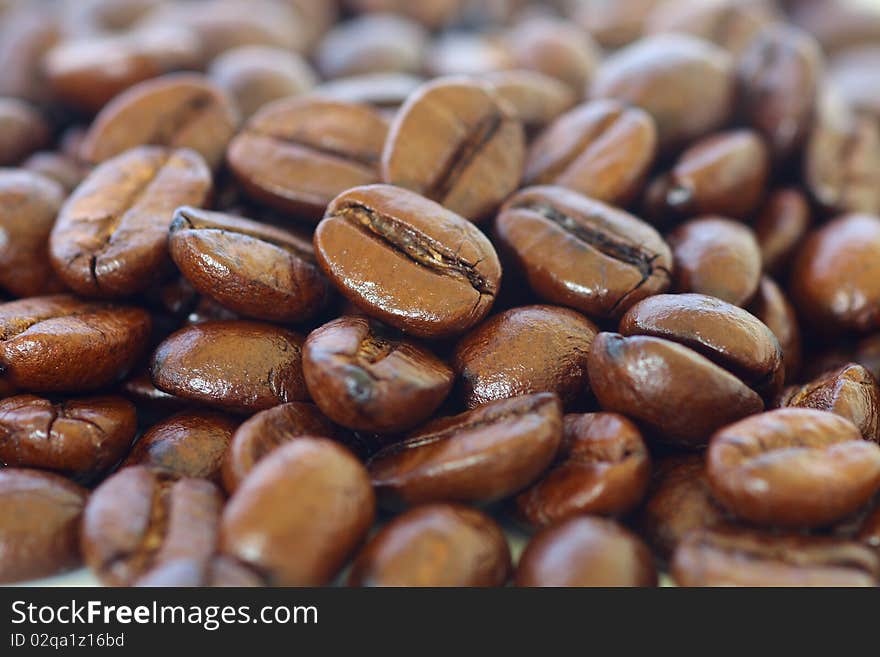 The texture of coffee beans