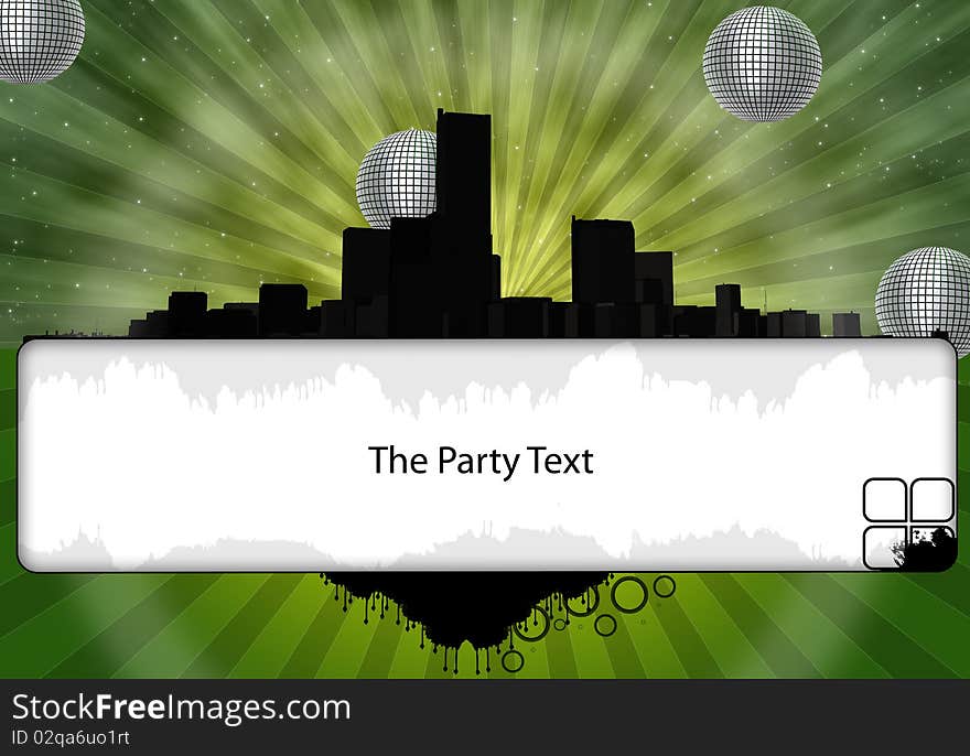 Party Flyer Music Illustration, Lounge Music. Party Flyer Music Illustration, Lounge Music