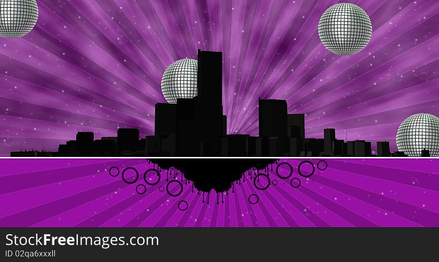 Party Flyer Music Illustration, Lounge Music. Party Flyer Music Illustration, Lounge Music