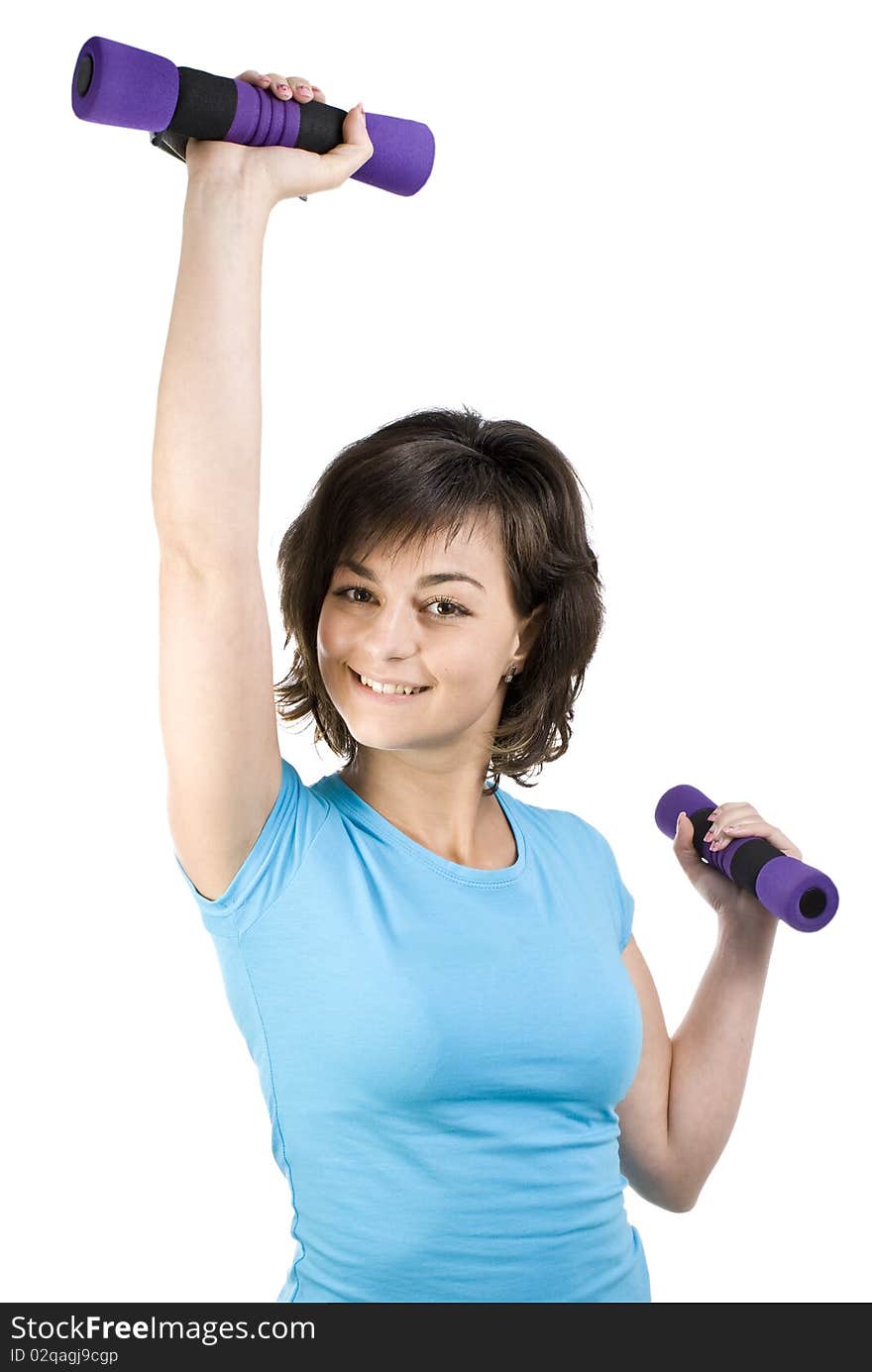 Beautiful young woman working out. Beautiful young woman working out