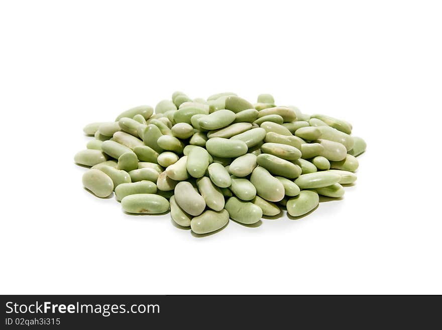 Very fresh beans isolated on white background. Very fresh beans isolated on white background