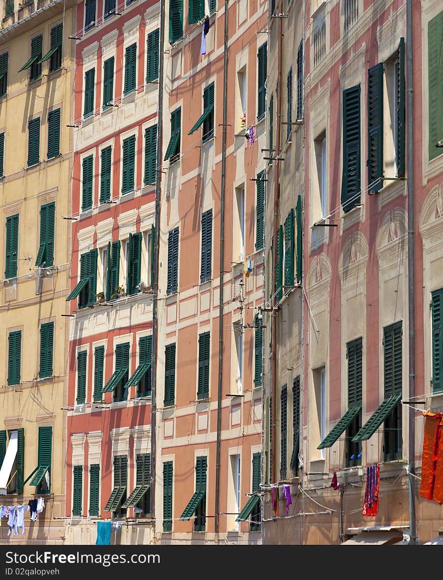 A italian windows in camogli