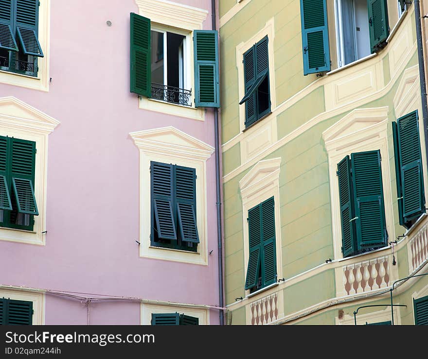 A italian windows in camogli