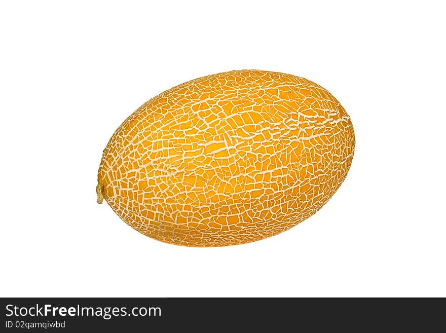 Yellow Melon Isolated On White Background