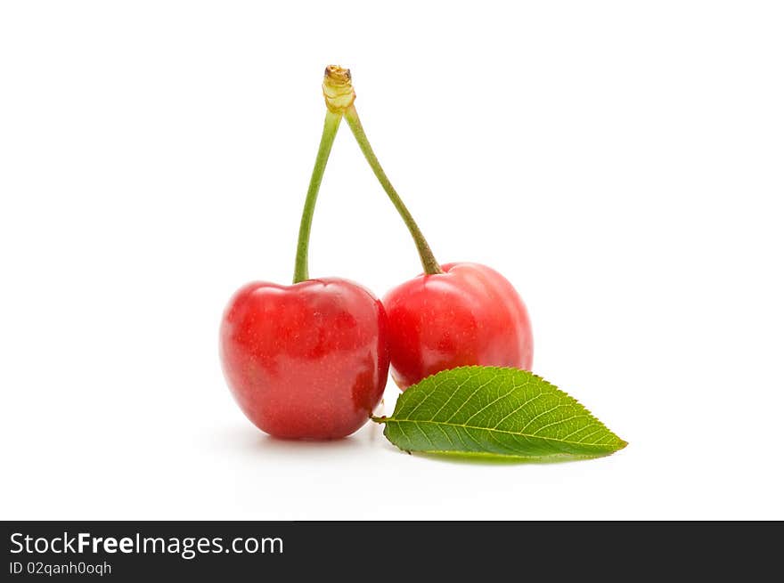 Cherries With Leaf