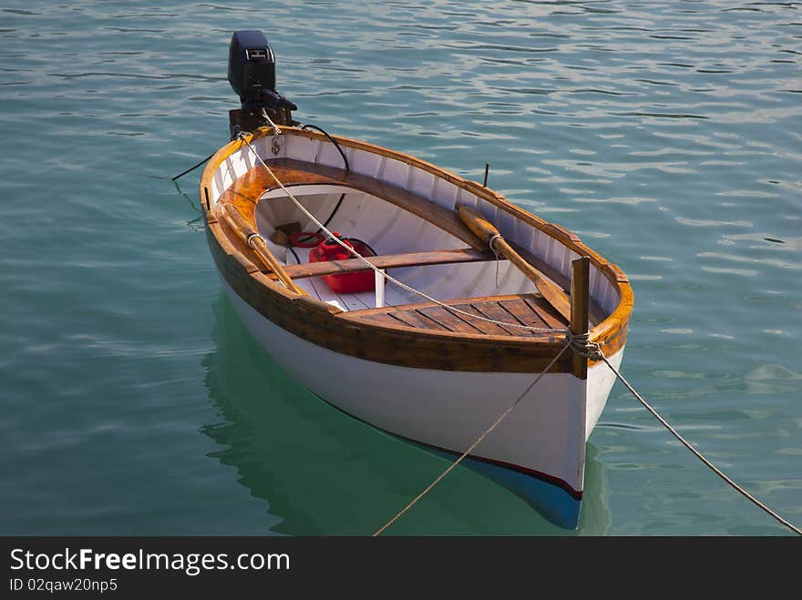 A italian boats in blue water