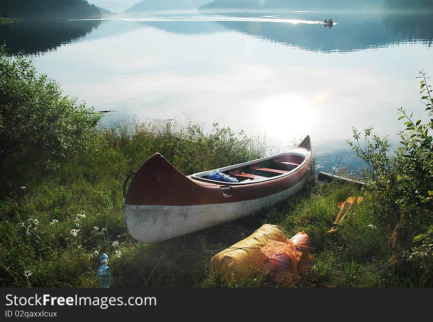 Canoe Near The Lake