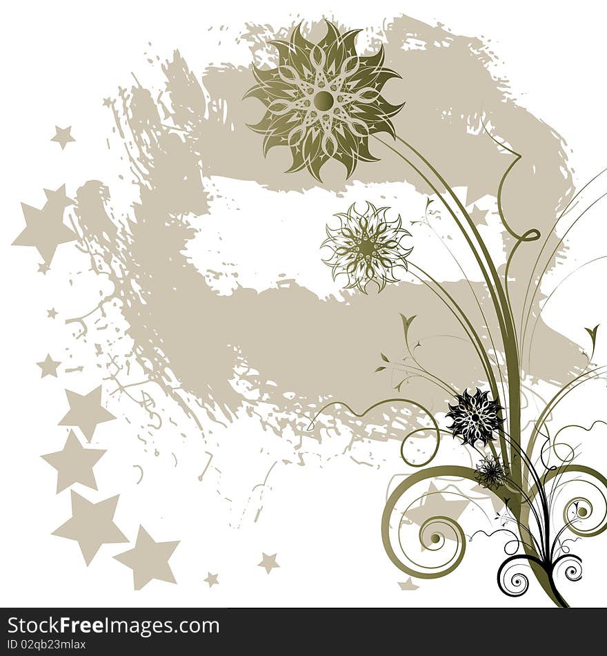 abstract  floral background with place for your text