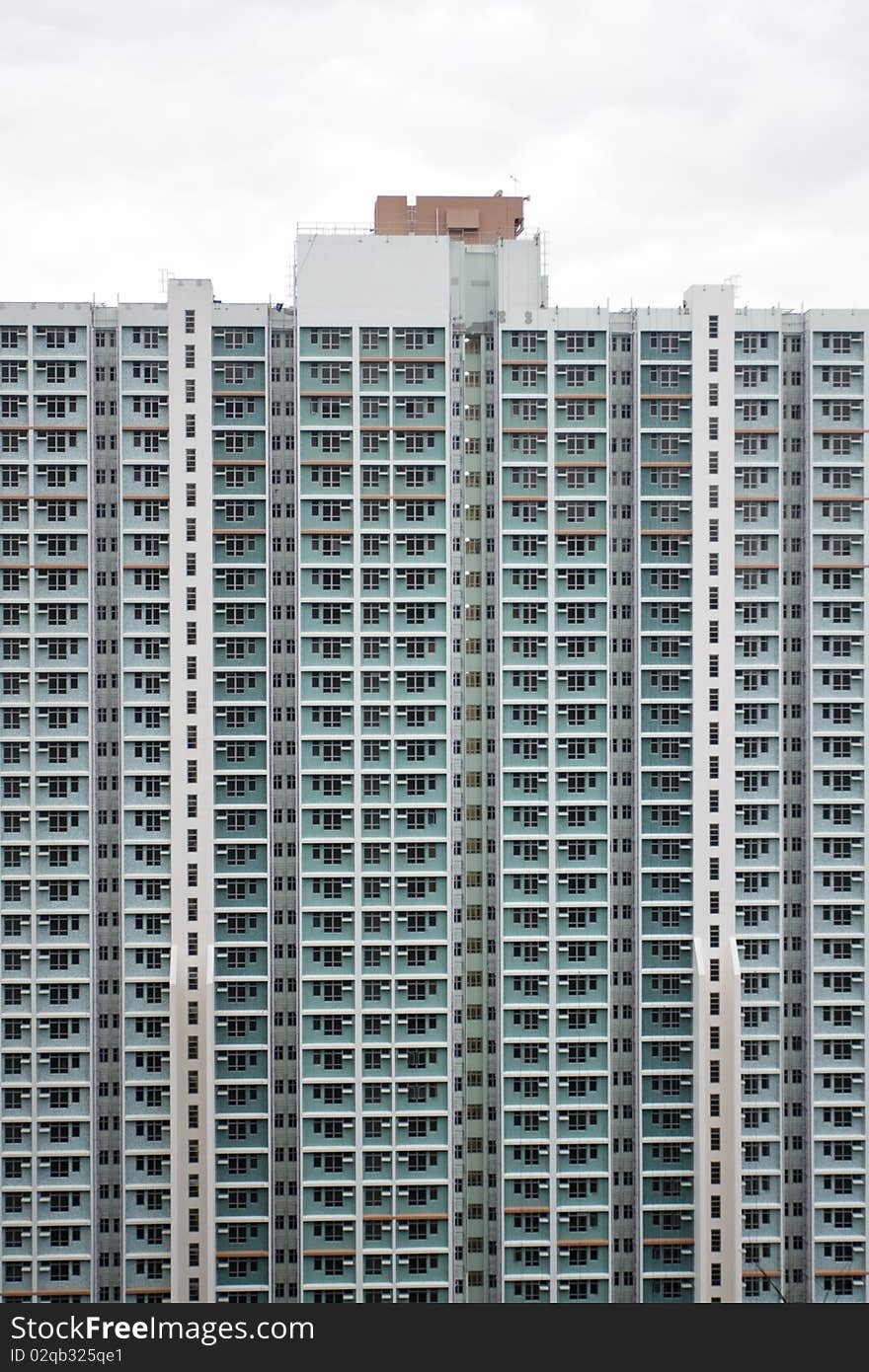 Overcrowding block of flats in asia