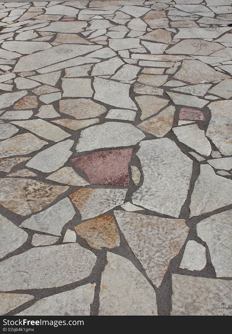 Natural rock tiled pathway texture