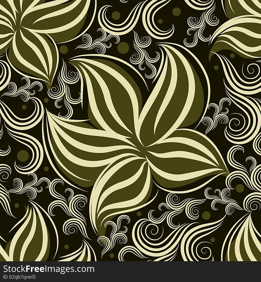 Seamless vintage floral pattern (from my big Seamless pattern collection)