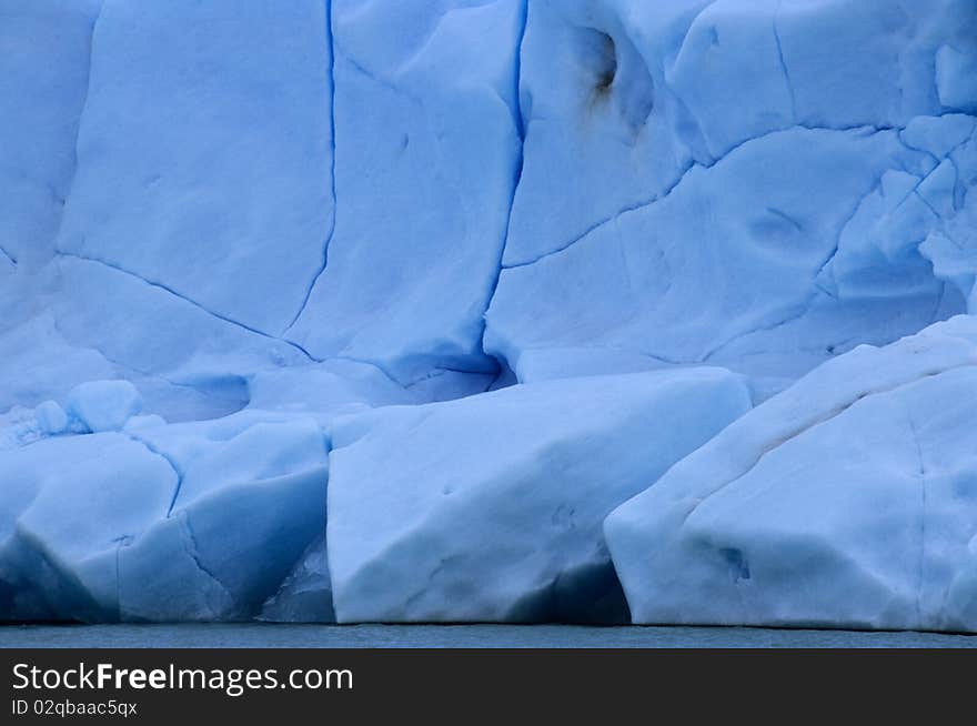 Detail of a glacier in the argentino lake - patagonia. Detail of a glacier in the argentino lake - patagonia