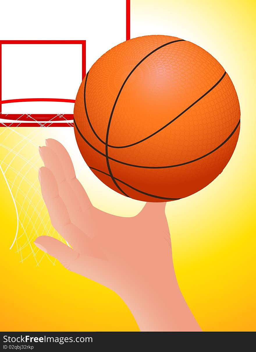 Basketball,  illustration, AI file included