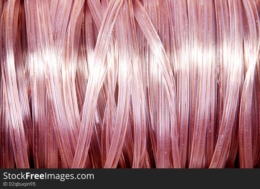 Red roll of power cable. Background image