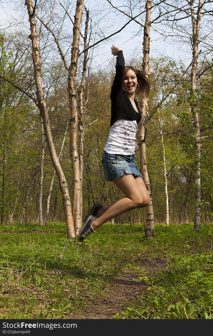 Jumping girl