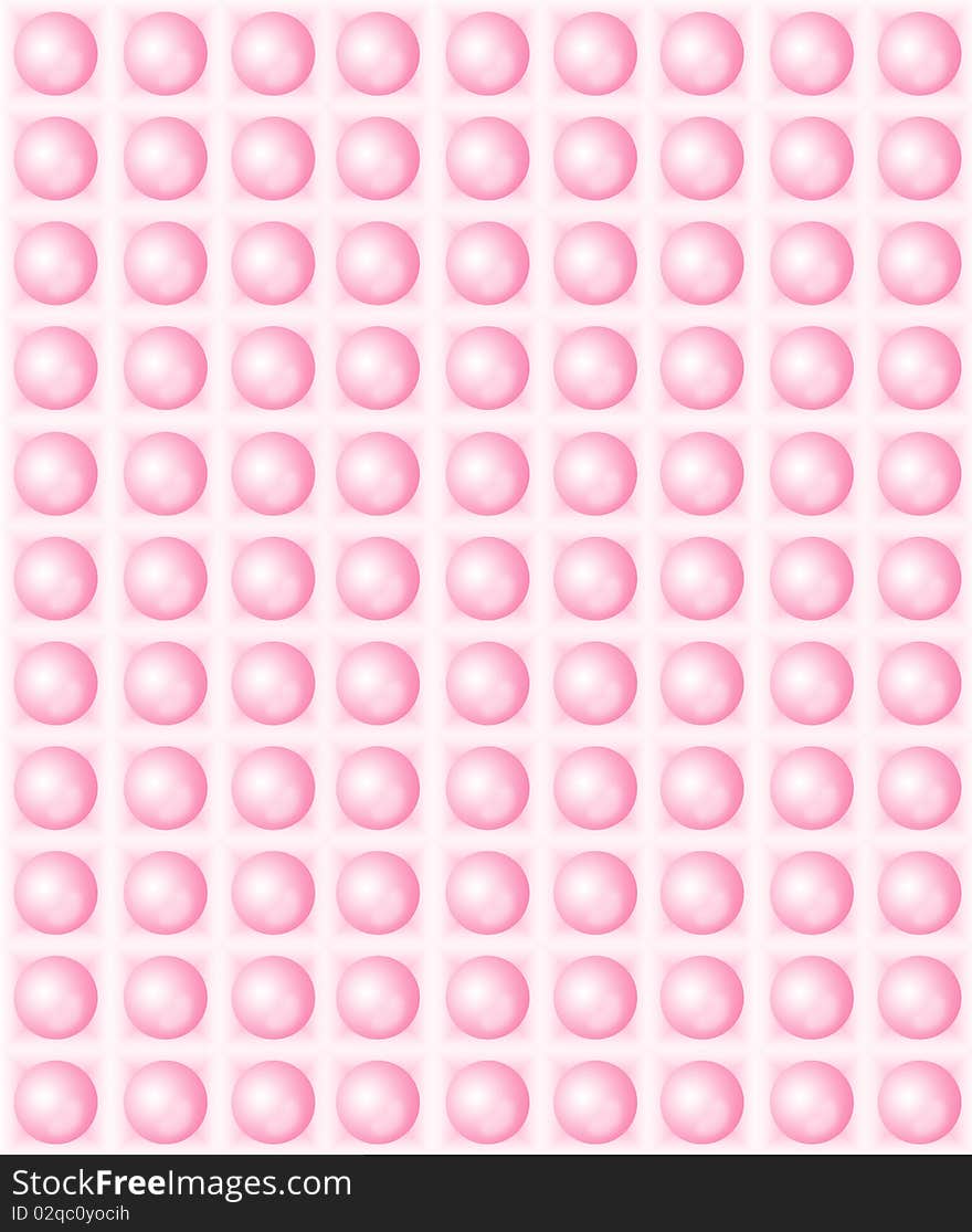 A illustration of pink pearls on white background. A illustration of pink pearls on white background