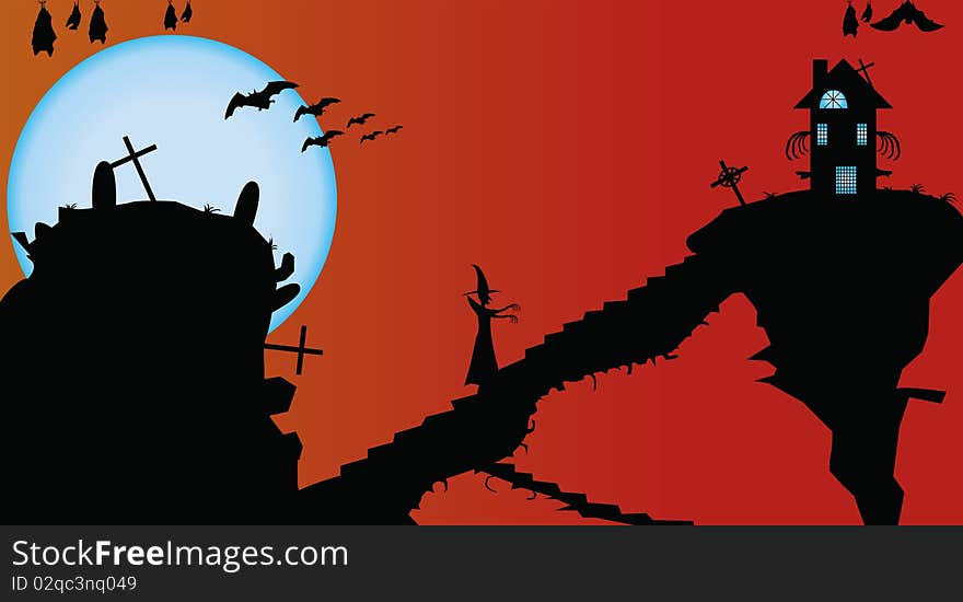 Halloween Vector Creepy Card